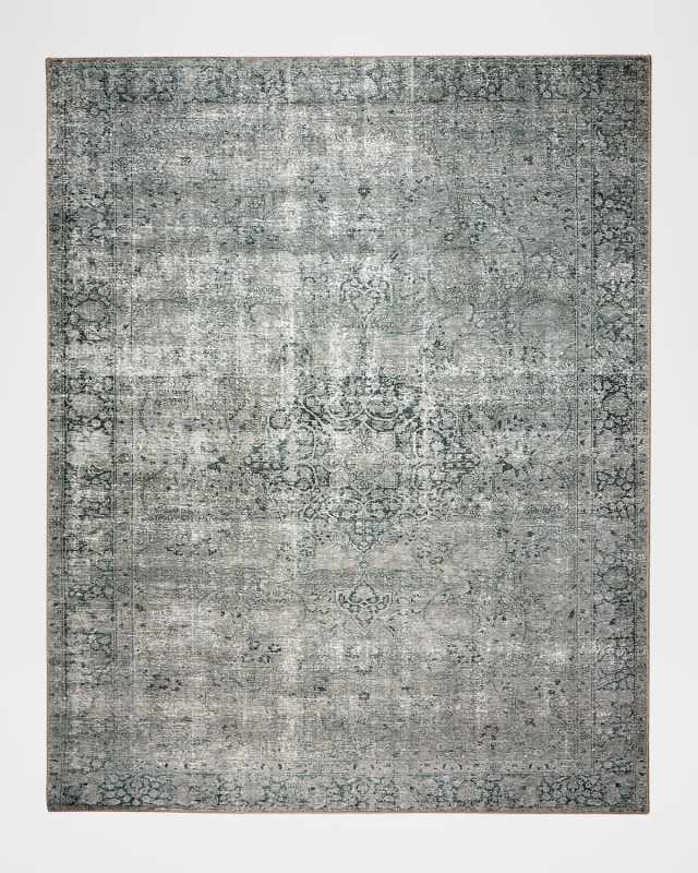 Morelli Blue Power-Loomed Runner, 3' x 12'
